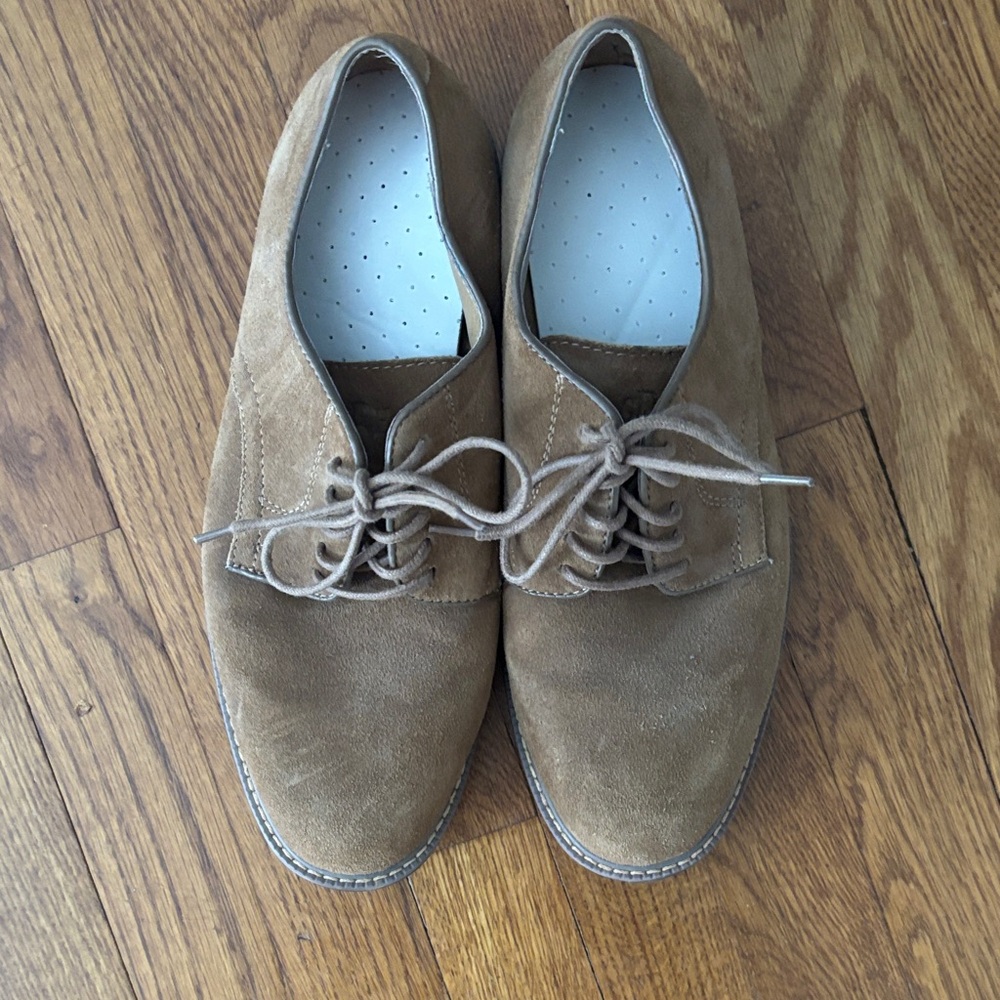 Classic Brown Suede Oxfords